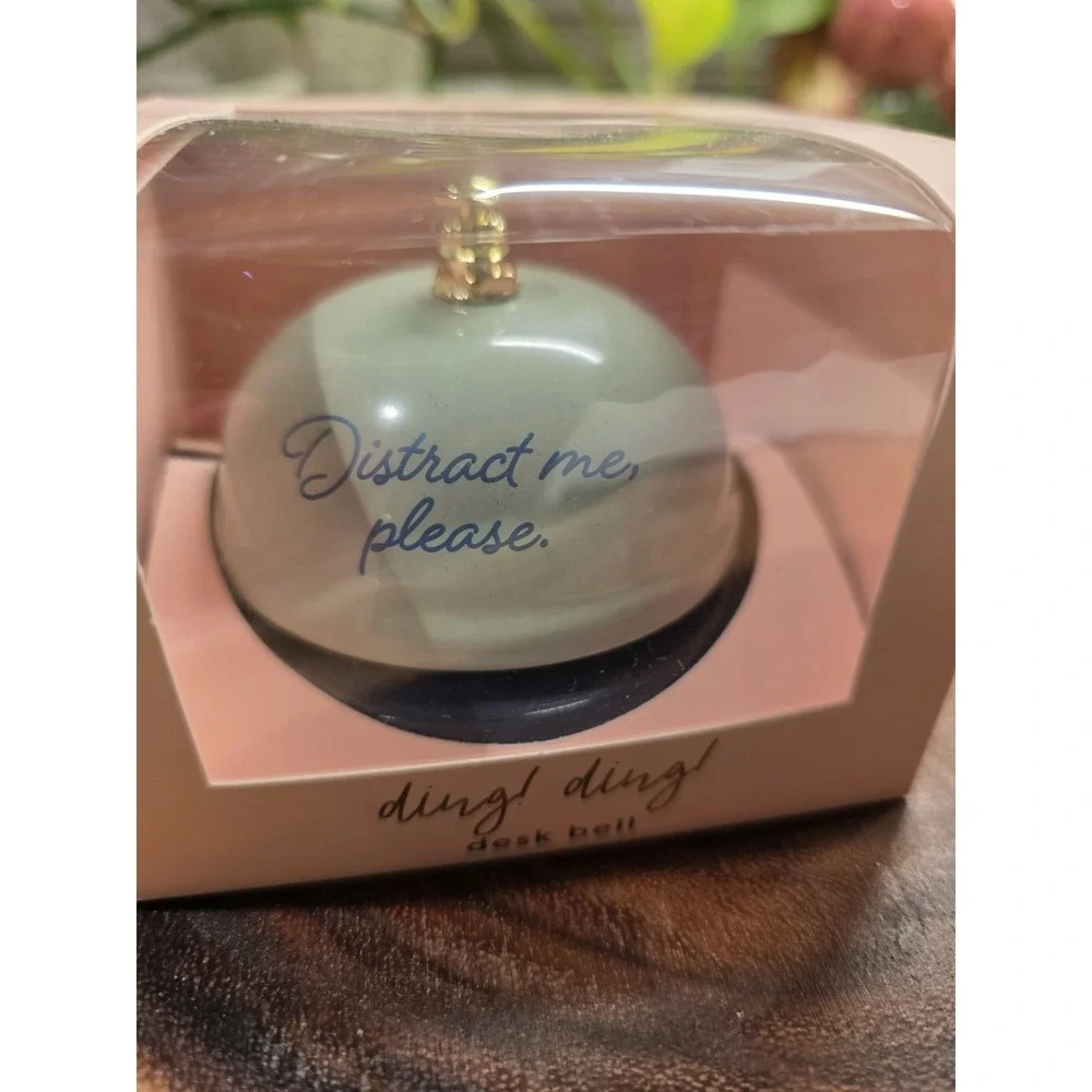 Carven‎ Novelty Blue Metal Desk Bell Glossy Finish Boxed 